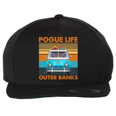 Vintage Pogue Life Outer Banks Surf Bus Wool Snapback Cap