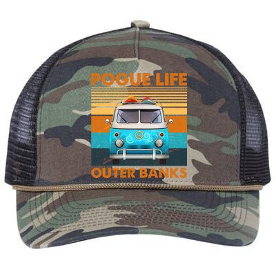 Vintage Pogue Life Outer Banks Surf Bus Retro Rope Trucker Hat Cap