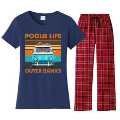 Vintage Pogue Life Outer Banks Surf Bus Women's Flannel Pajama Set