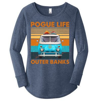 Vintage Pogue Life Outer Banks Surf Bus Women's Perfect Tri Tunic Long Sleeve Shirt