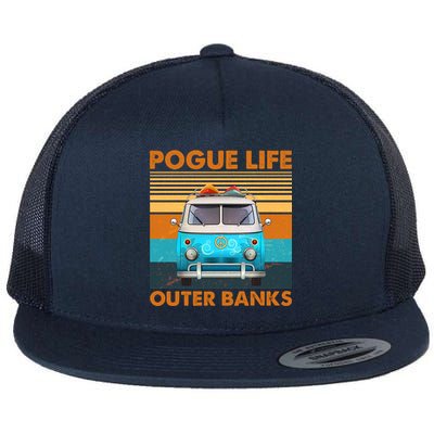 Vintage Pogue Life Outer Banks Surf Bus Flat Bill Trucker Hat