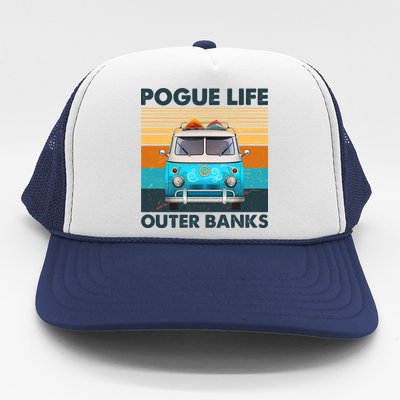 Vintage Pogue Life Outer Banks Surf Bus Trucker Hat