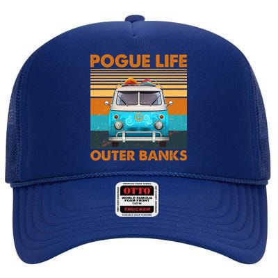 Vintage Pogue Life Outer Banks Surf Bus High Crown Mesh Back Trucker Hat