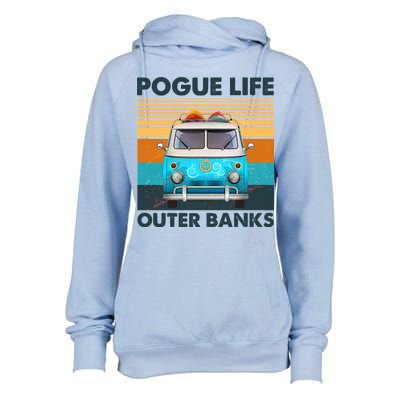 Vintage Pogue Life Outer Banks Surf Bus Womens Funnel Neck Pullover Hood