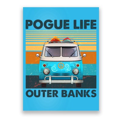 Vintage Pogue Life Outer Banks Surf Bus Poster