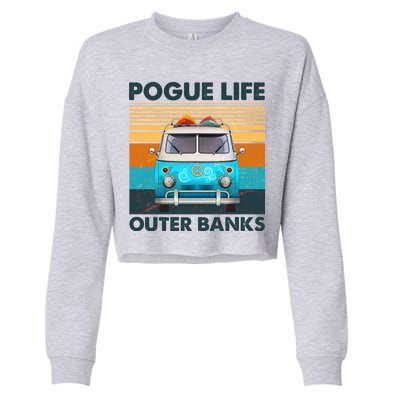 Vintage Pogue Life Outer Banks Surf Bus Cropped Pullover Crew