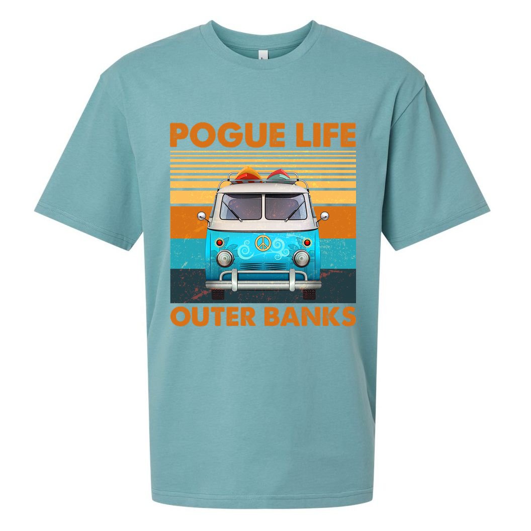 Vintage Pogue Life Outer Banks Surf Bus Sueded Cloud Jersey T-Shirt