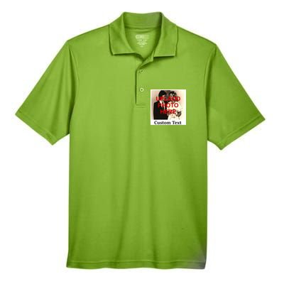 Vintage Polaroid Custom Photo Personalize Text Men's Origin Performance Pique Polo