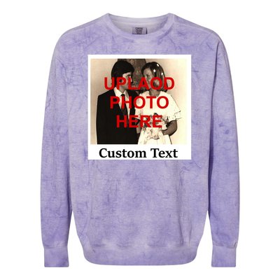 Vintage Polaroid Custom Photo Personalize Text Colorblast Crewneck Sweatshirt