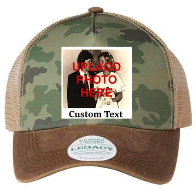 Vintage Polaroid Custom Photo Personalize Text Legacy Tie Dye Trucker Hat