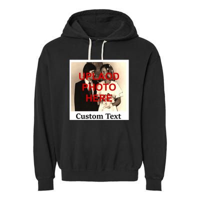 Vintage Polaroid Custom Photo Personalize Text Garment-Dyed Fleece Hoodie