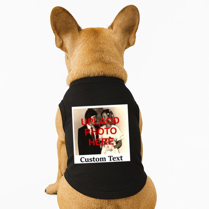 Vintage Polaroid Custom Photo Personalize Text Doggie Tank