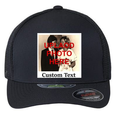 Vintage Polaroid Custom Photo Personalize Text Flexfit Unipanel Trucker Cap