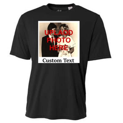 Vintage Polaroid Custom Photo Personalize Text Cooling Performance Crew T-Shirt