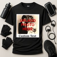Vintage Polaroid Custom Photo Personalize Text Performance Shirt