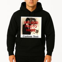Vintage Polaroid Custom Photo Personalize Text Hoodie