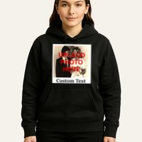 Vintage Polaroid Custom Photo Personalize Text Hoodie