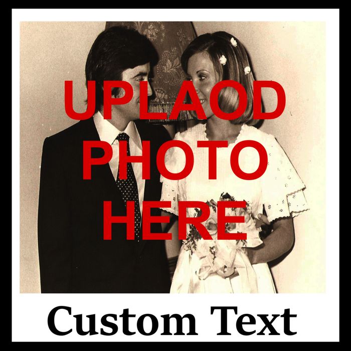 Vintage Polaroid Custom Photo Personalize Text Hoodie