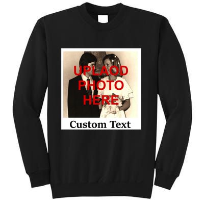Vintage Polaroid Custom Photo Personalize Text Sweatshirt
