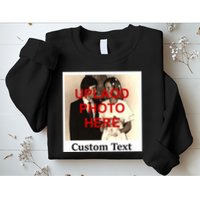 Vintage Polaroid Custom Photo Personalize Text Sweatshirt
