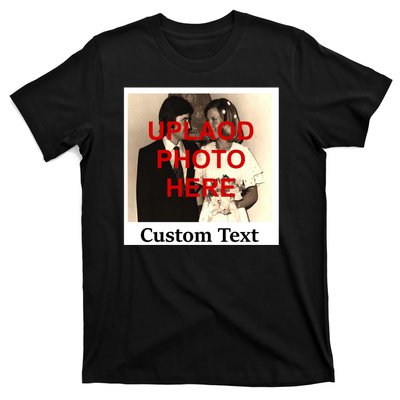 Vintage Polaroid Custom Photo Personalize Text T-Shirt