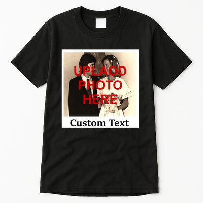 Vintage Polaroid Custom Photo Personalize Text Tall T-Shirt