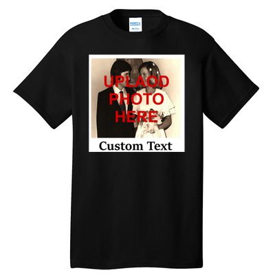 Vintage Polaroid Custom Photo Personalize Text Tall T-Shirt