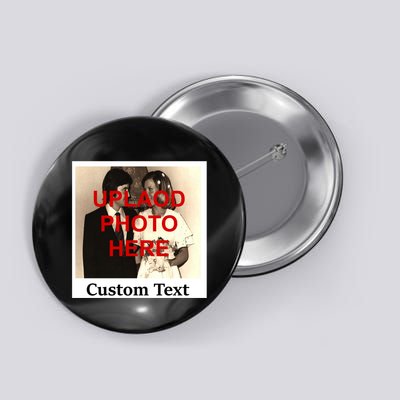 Vintage Polaroid Custom Photo Personalize Text Button