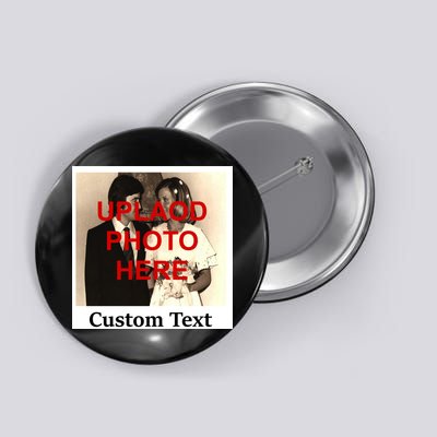 Vintage Polaroid Custom Photo Personalize Text Button