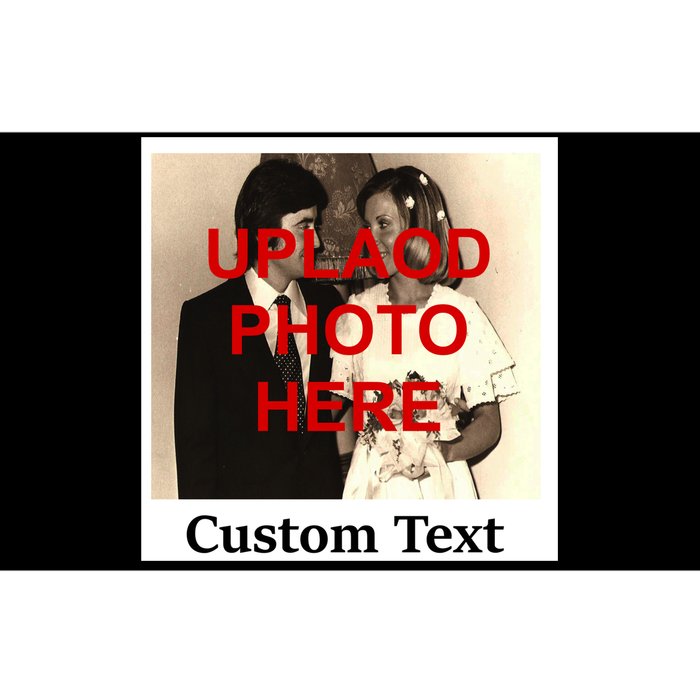 Vintage Polaroid Custom Photo Personalize Text Bumper Sticker