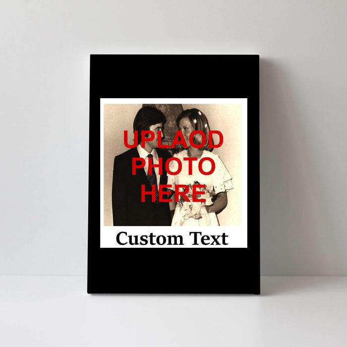 Vintage Polaroid Custom Photo Personalize Text Canvas