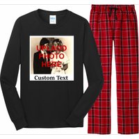 Vintage Polaroid Custom Photo Personalize Text Long Sleeve Pajama Set