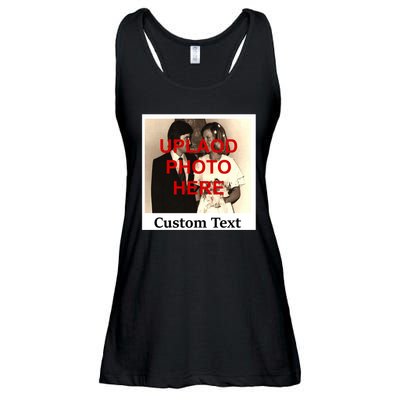 Vintage Polaroid Custom Photo Personalize Text Ladies Essential Flowy Tank