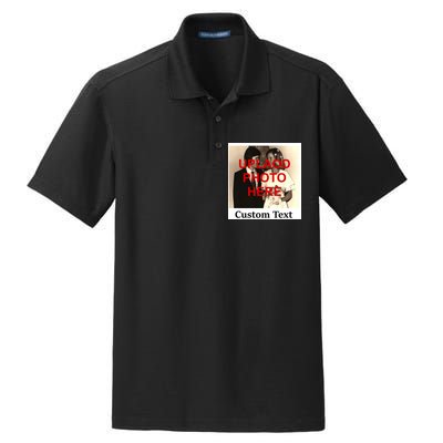 Vintage Polaroid Custom Photo Personalize Text Dry Zone Grid Polo