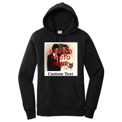 Vintage Polaroid Custom Photo Personalize Text Women's Pullover Hoodie