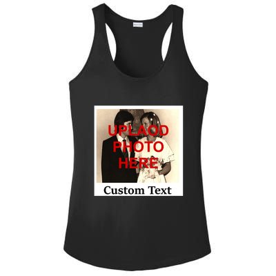 Vintage Polaroid Custom Photo Personalize Text Ladies PosiCharge Competitor Racerback Tank