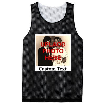 Vintage Polaroid Custom Photo Personalize Text Mesh Reversible Basketball Jersey Tank