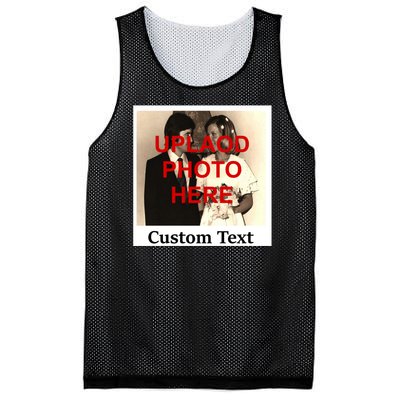 Vintage Polaroid Custom Photo Personalize Text Mesh Reversible Basketball Jersey Tank