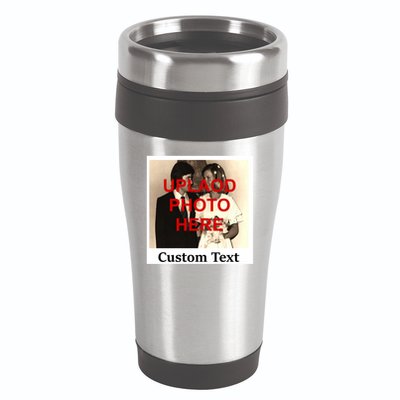 Vintage Polaroid Custom Photo Personalize Text 16oz Travel Tumbler