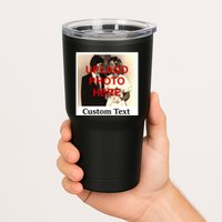 Vintage Polaroid Custom Photo Personalize Text Tumbler