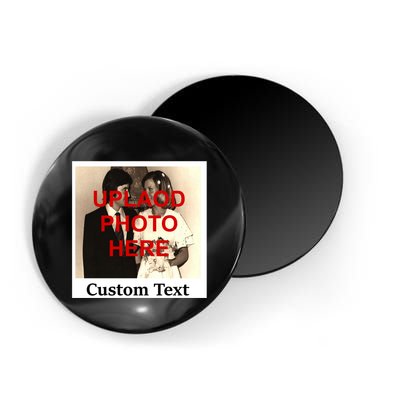 Vintage Polaroid Custom Photo Personalize Text Magnet
