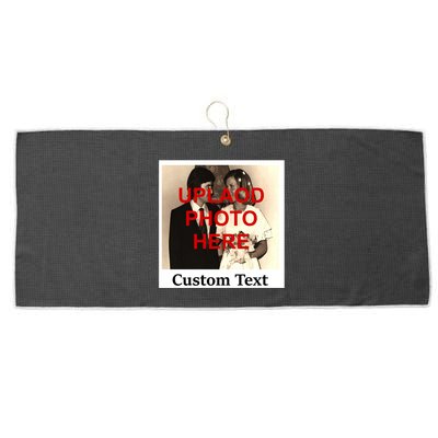 Vintage Polaroid Custom Photo Personalize Text Large Microfiber Waffle Golf Towel