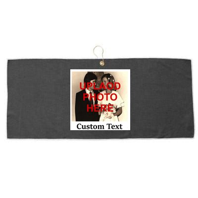 Vintage Polaroid Custom Photo Personalize Text Large Microfiber Waffle Golf Towel