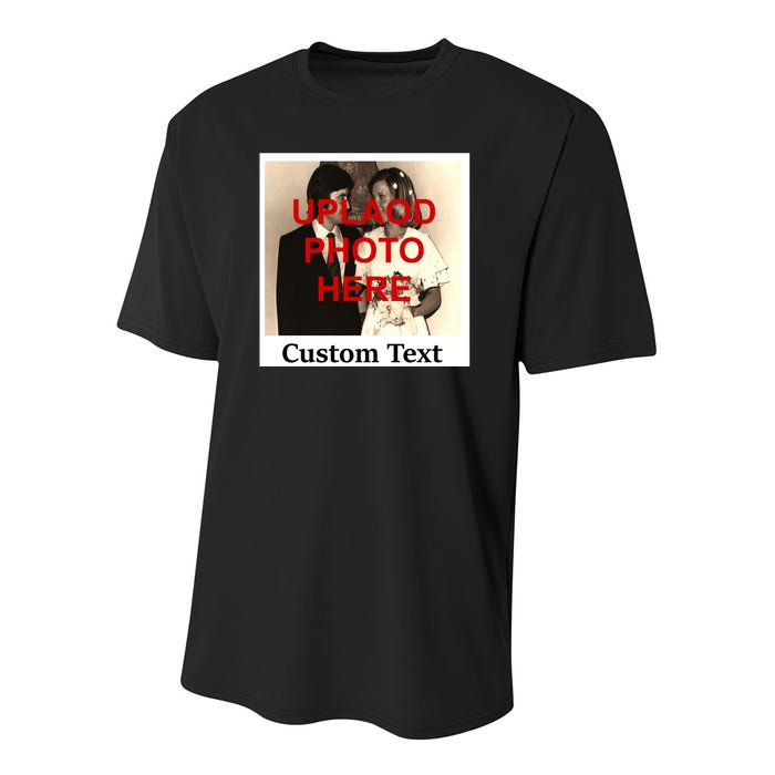 Vintage Polaroid Custom Photo Personalize Text Youth Performance Sprint T-Shirt