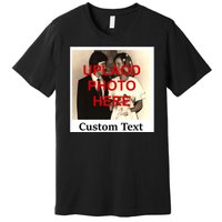 Vintage Polaroid Custom Photo Personalize Text Premium T-Shirt