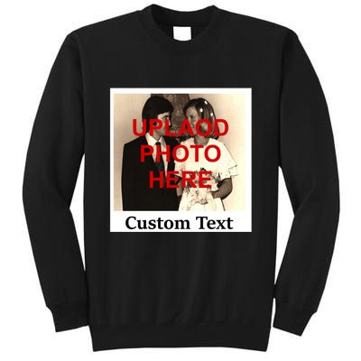 Vintage Polaroid Custom Photo Personalize Text Tall Sweatshirt