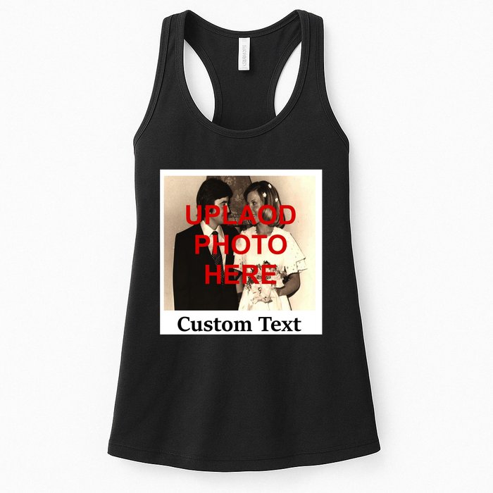 Vintage Polaroid Custom Photo Personalize Text Womens Tank Top