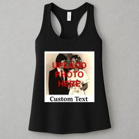 Vintage Polaroid Custom Photo Personalize Text Womens Tank Top
