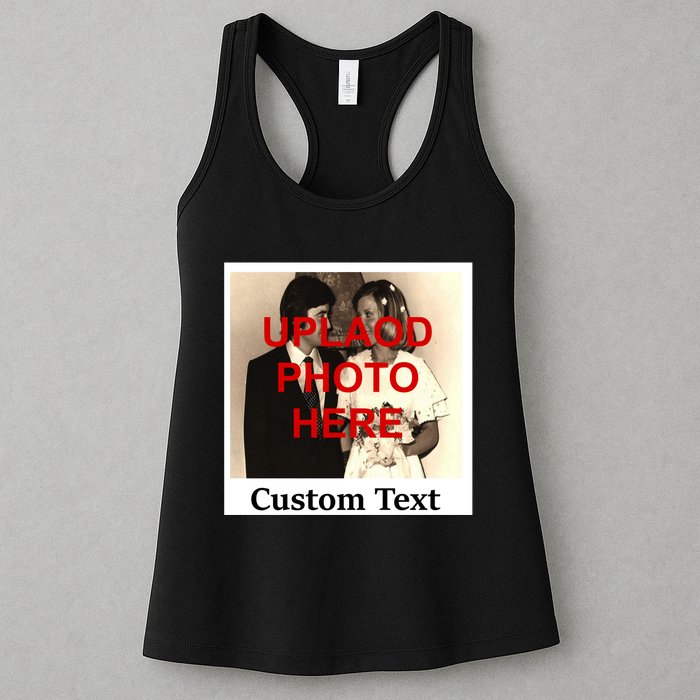 Vintage Polaroid Custom Photo Personalize Text Womens Tank Top
