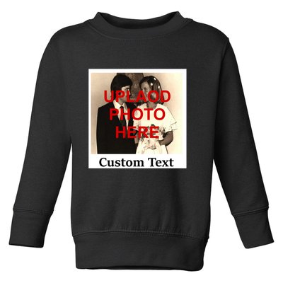 Vintage Polaroid Custom Photo Personalize Text Toddler Sweatshirt